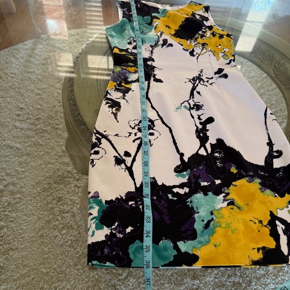 Tahari Sleeveless Multicolor Sheath Cocktail Dress Party Career Women's Size 4 - Picture 8 of 11